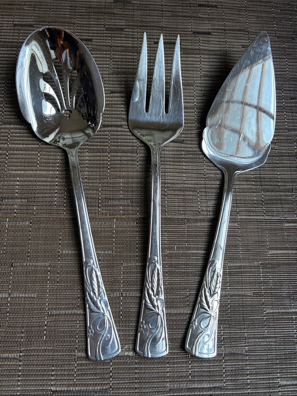 Lenox Stainless Steel Serving Spoon, Fork & Pie Server